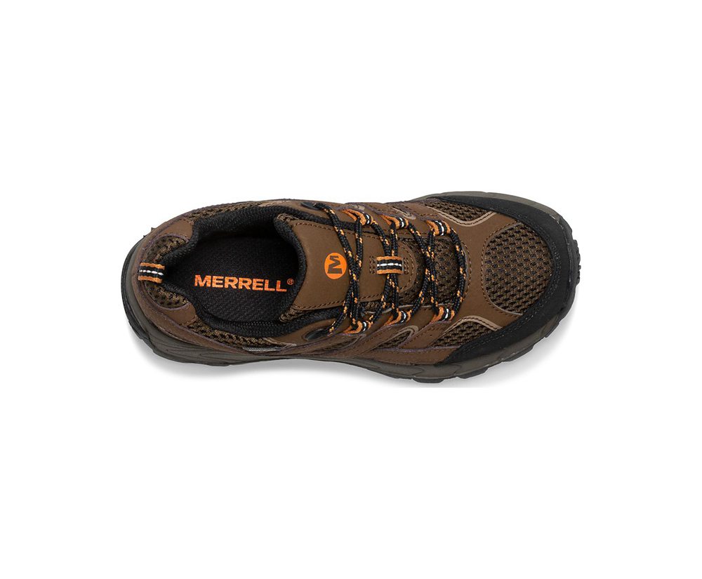 Merrell Hiking Shoes Brown - Moab 2 Low Lace Waterproof Sneaker - Kids 12FEIXLCP